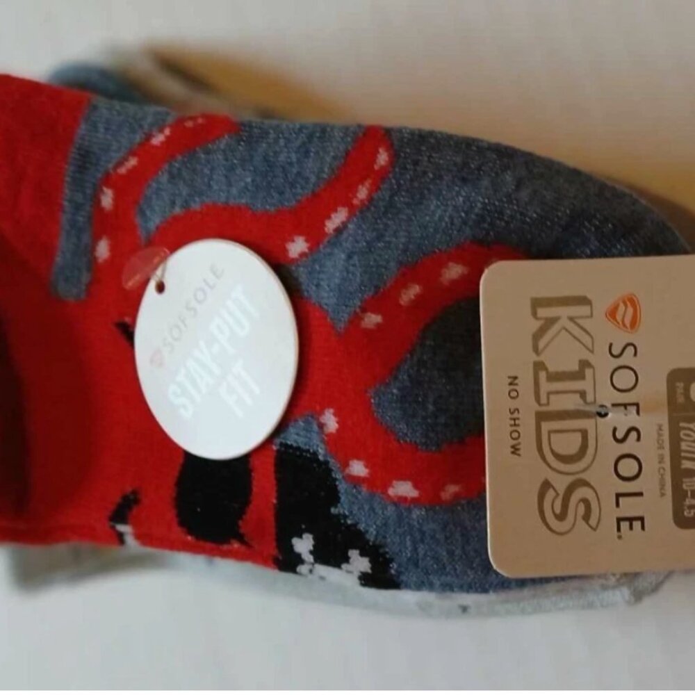 Kids Socks 6 Pack Small Youth 10 - 4.5 Sofsole No Show Fit Ankle